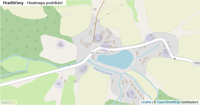 Hradišťany - mapa podnikání