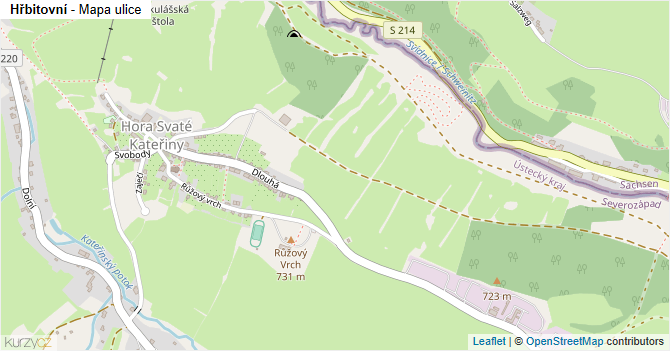 Hřbitovní - mapa ulice