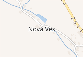 Nová Ves v obci Hora Svatého Šebestiána - mapa části obce