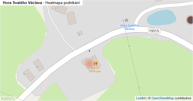 Hora Svatého Václava - mapa podnikání