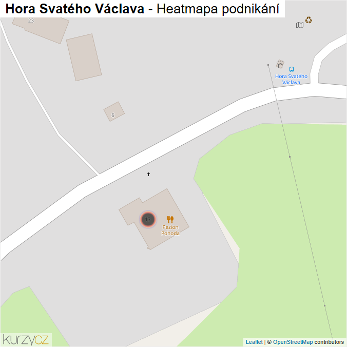 Mapa Hora Svatého Václava - Firmy v obci.