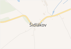 Šidlákov v obci Hora Svatého Václava - mapa části obce