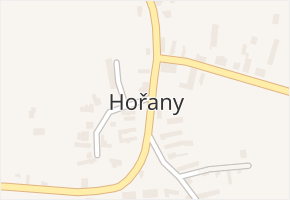 Hořany v obci Hořany - mapa části obce