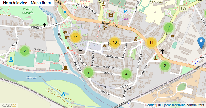 Horažďovice - mapa firem