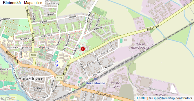 Blatenská - mapa ulice