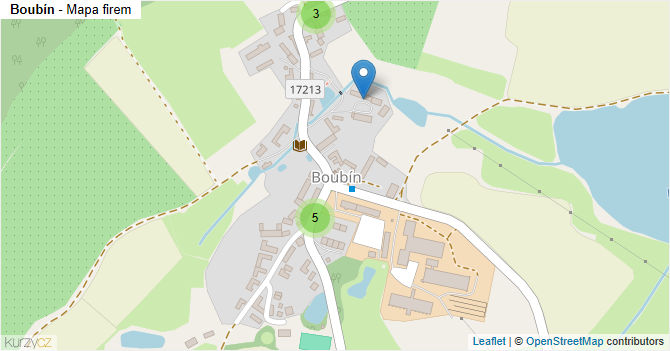 Boubín - mapa firem