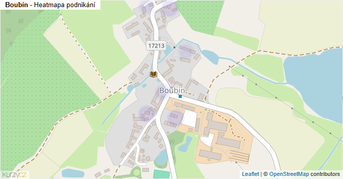 Boubín - mapa podnikání