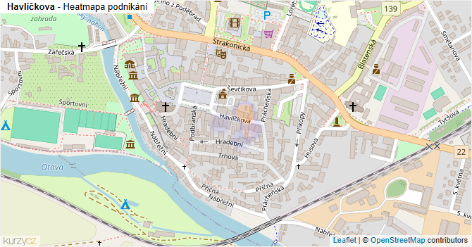 Havlíčkova - mapa podnikání