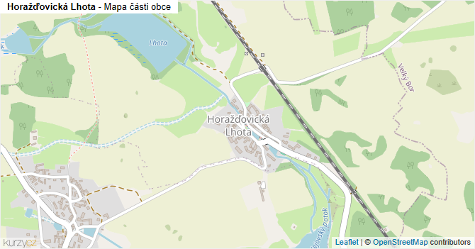 Horažďovická Lhota - mapa části obce