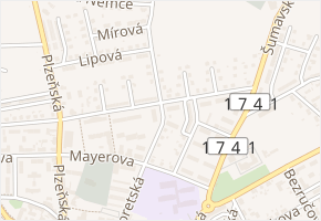 Loretská v obci Horažďovice - mapa ulice