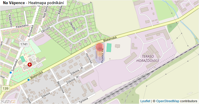 Na Vápence - mapa podnikání
