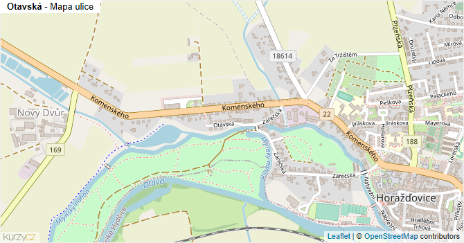 Otavská - mapa ulice