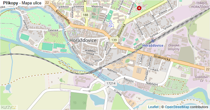 Příkopy - mapa ulice