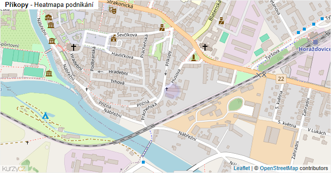 Příkopy - mapa podnikání