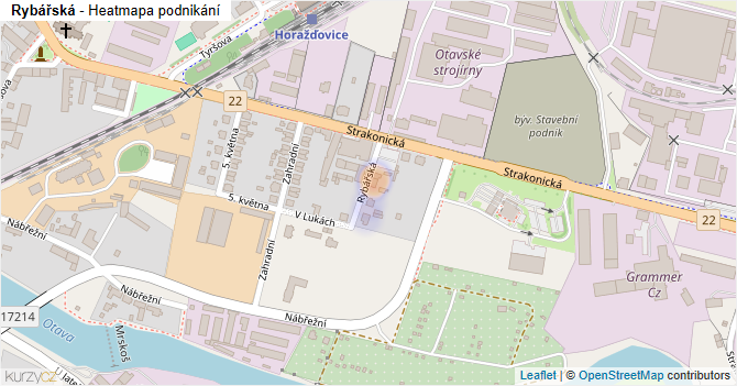 Rybářská - mapa podnikání