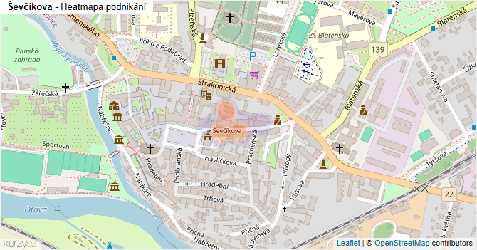 Ševčíkova - mapa podnikání