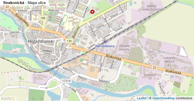 Strakonická - mapa ulice