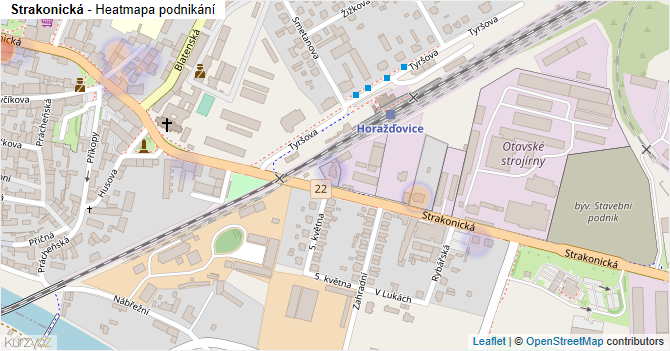 Strakonická - mapa podnikání