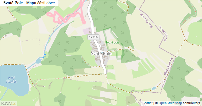 Svaté Pole - mapa části obce