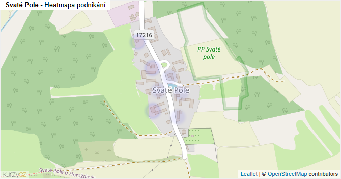Svaté Pole - mapa podnikání