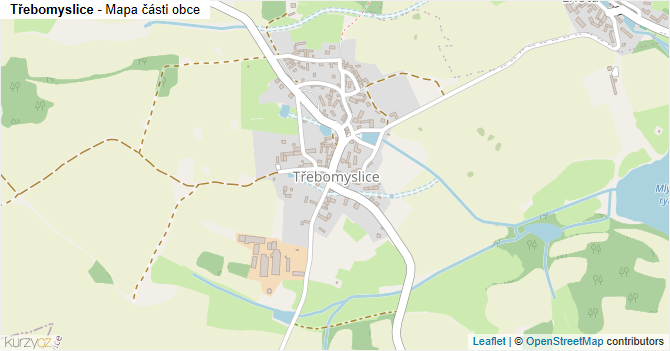Třebomyslice - mapa části obce