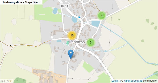 Třebomyslice - mapa firem