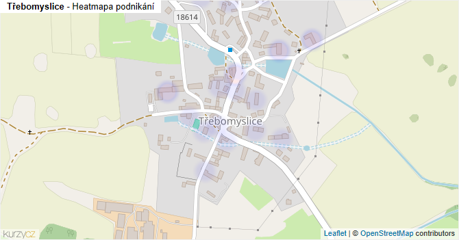 Třebomyslice - mapa podnikání