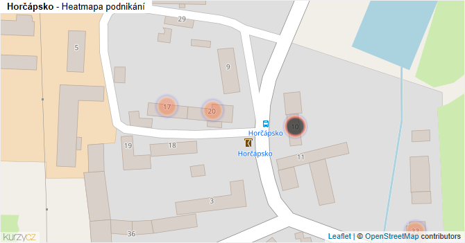 Horčápsko - mapa podnikání