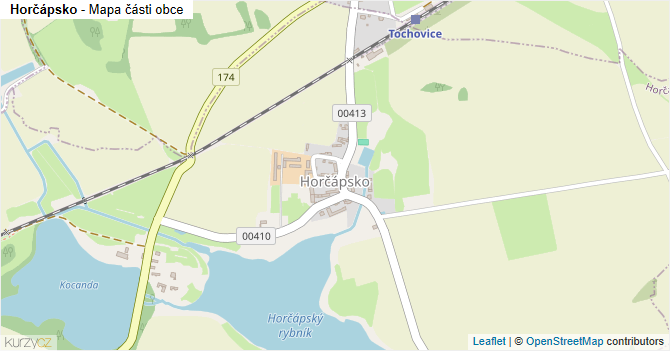 Horčápsko - mapa části obce