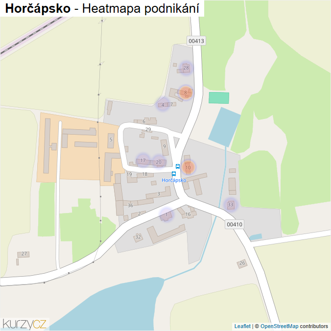 Mapa Horčápsko - Firmy v části obce.