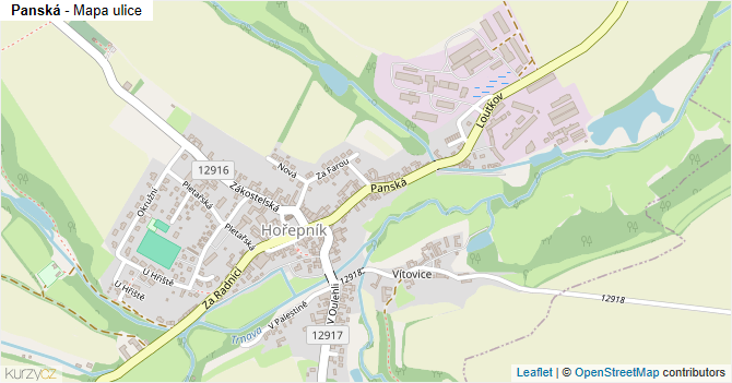 Panská - mapa ulice