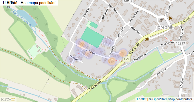 U Hřiště - mapa podnikání