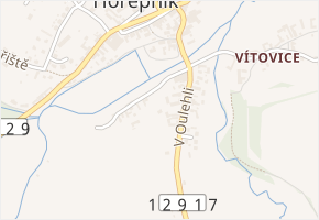 V Oulehli v obci Hořepník - mapa ulice