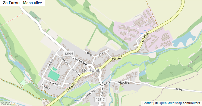 Za Farou - mapa ulice