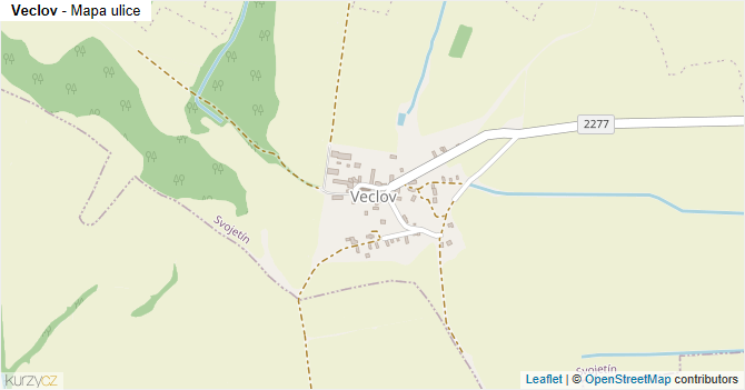 Veclov - mapa ulice