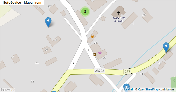 Hořešovice - mapa firem