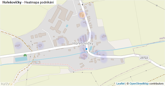 Hořešovičky - mapa podnikání