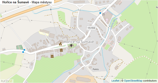 Hořice na Šumavě - mapa městysu