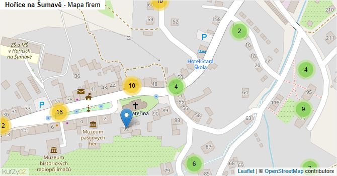 Hořice na Šumavě - mapa firem