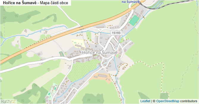 Hořice na Šumavě - mapa části obce