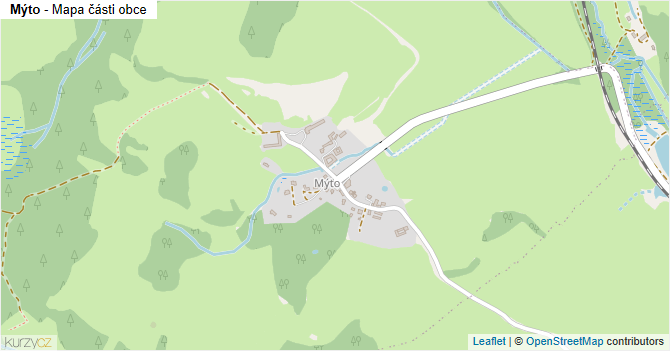 Mýto - mapa části obce