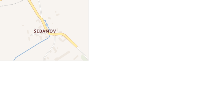 Šebanov v obci Hořice na Šumavě - mapa části obce