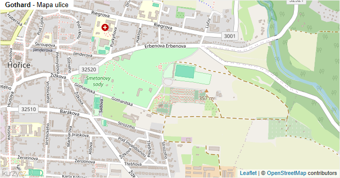 Gothard - mapa ulice