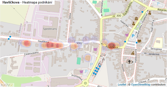 Havlíčkova - mapa podnikání