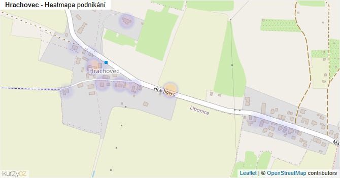 Hrachovec - mapa podnikání