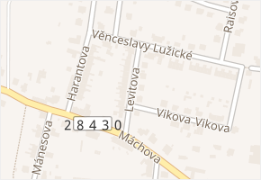 Levitova v obci Hořice - mapa ulice