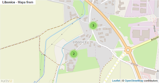 Libonice - mapa firem