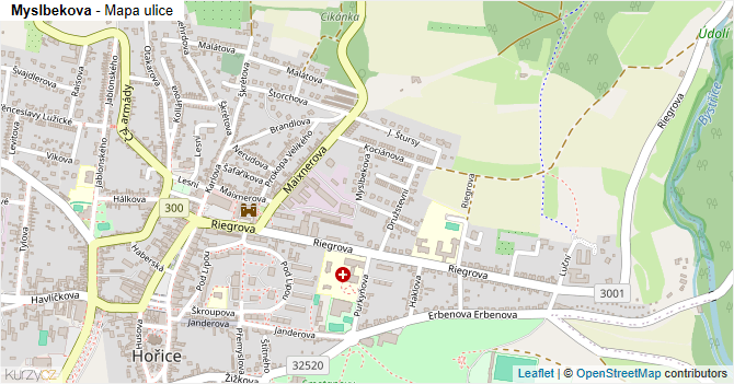 Myslbekova - mapa ulice