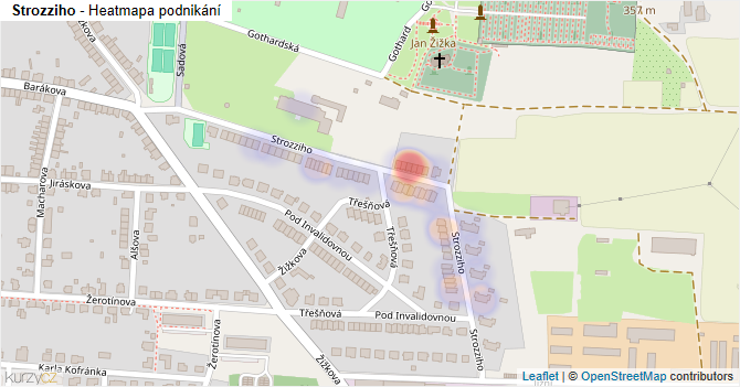 Strozziho - mapa podnikání