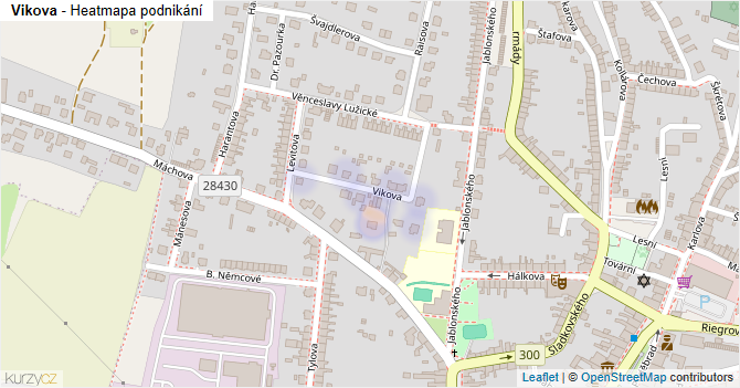 Vikova - mapa podnikání